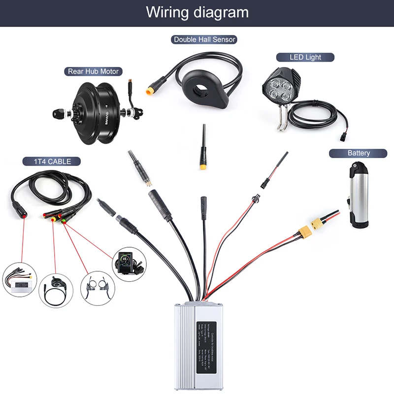 Bafang 48V 350W задний мотор ступицы колеса комплект для переоборудования