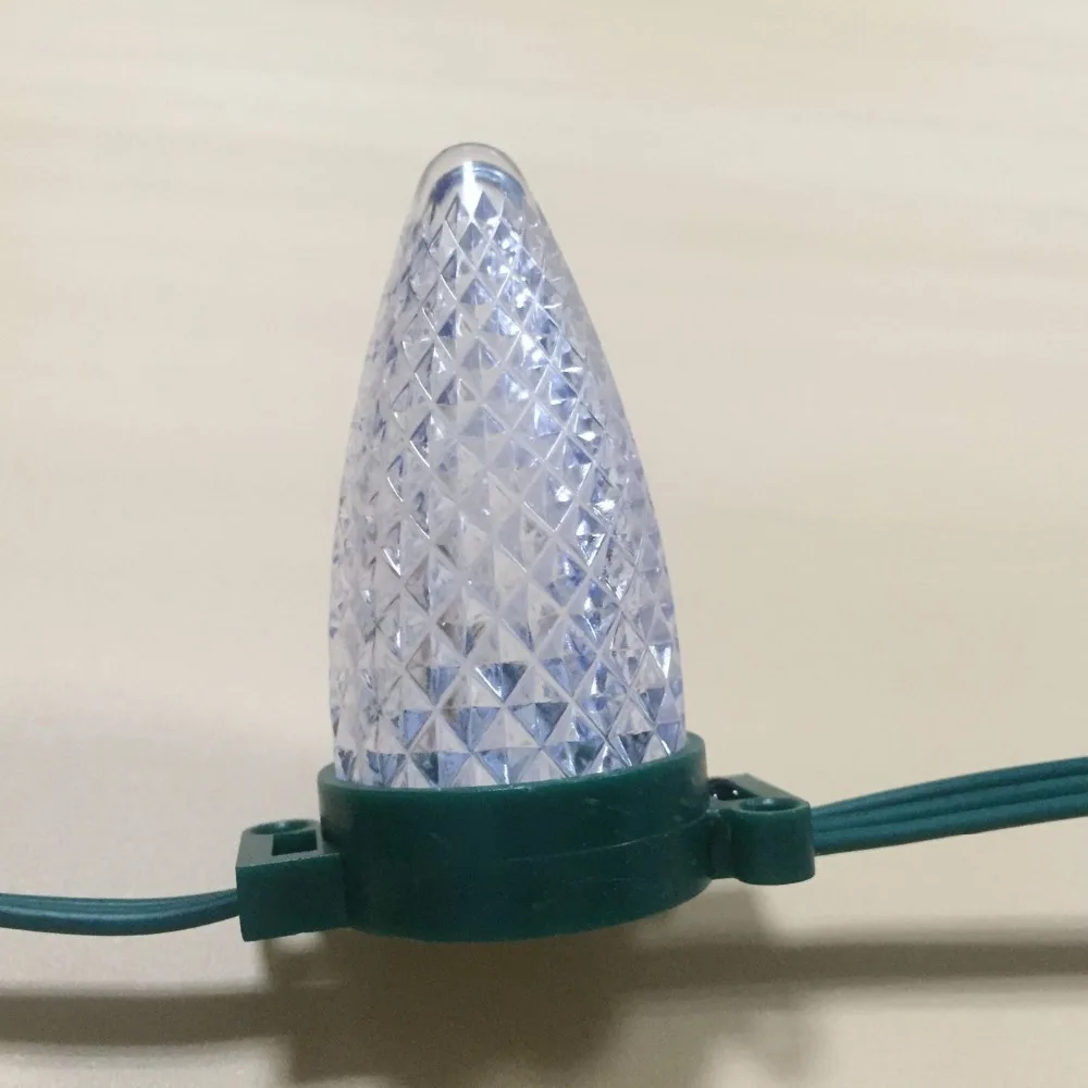 

50nodes addressable RGB DC12V WS2811 LED Christmas pixel string;3 LEDs;0.72W;6inches(15cm) wire spacing;all GREEN wire;IP68