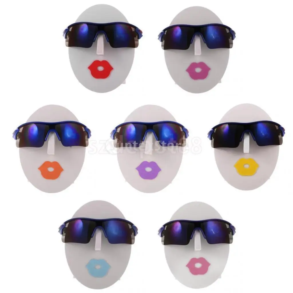

7pcs Funny Fashion Female Head Glasses Sunglasses Display Stand Holder Organizer Lightweight for Shop Retail Home Storage