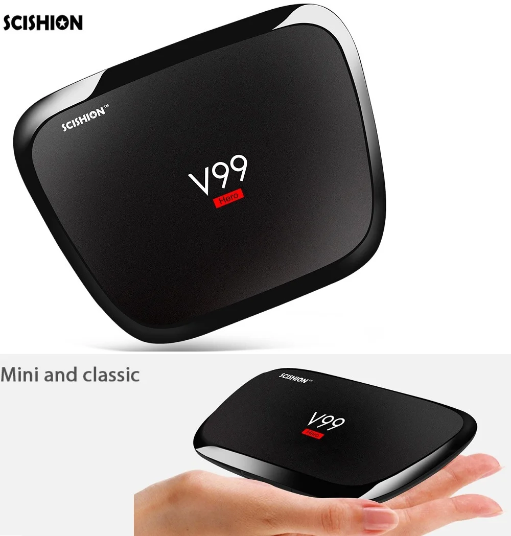 

SCISHION V99 hero 4GB RAM 32GB ROM Smart Android TV Box RK3368 Octa Quad 2.4G+5G WiFi BT4.0 4K HD Media Player Set Top Box