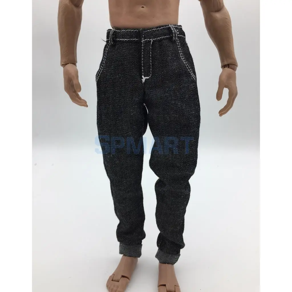 1/6 Scale Mens Denim Jeans Pants Trousers Clothing for 12