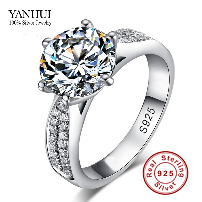 never fading real 925 sterling silver rings women 2 carat cz diamant engagement ring wholesale wedding jewelry jzr041 - Cheap Sterling Silver Wedding Rings never fading real 925 sterling silver rings women 2 carat cz diamant engagement ring wholesale wedding jewelry jzr041 - Cheap Sterling Silver Wedding Rings