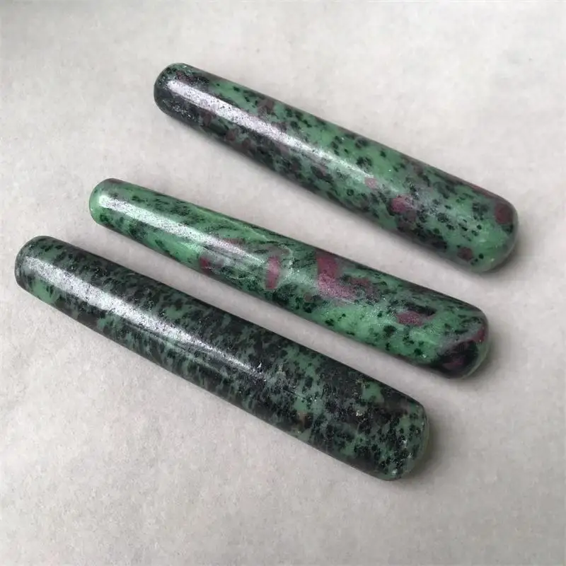 Natural zoisite gem quartz crystal massage stick Relaxation point