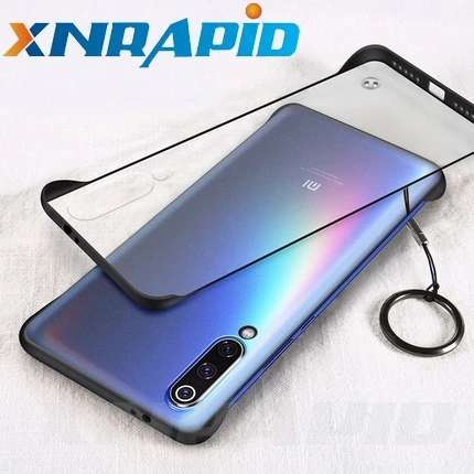 Для Xiaomi Mi CC9 чехол жесткий матовый прозрачный тонкий с кольцом защитный на заднюю