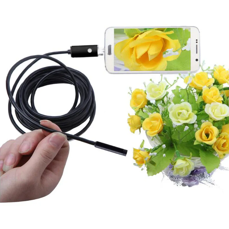 

3.5M 7mm Lens USB Endoscope HD Waterproof Industrial Inspection Camera Hard Cable Endoscope For Android Compatible With OTG