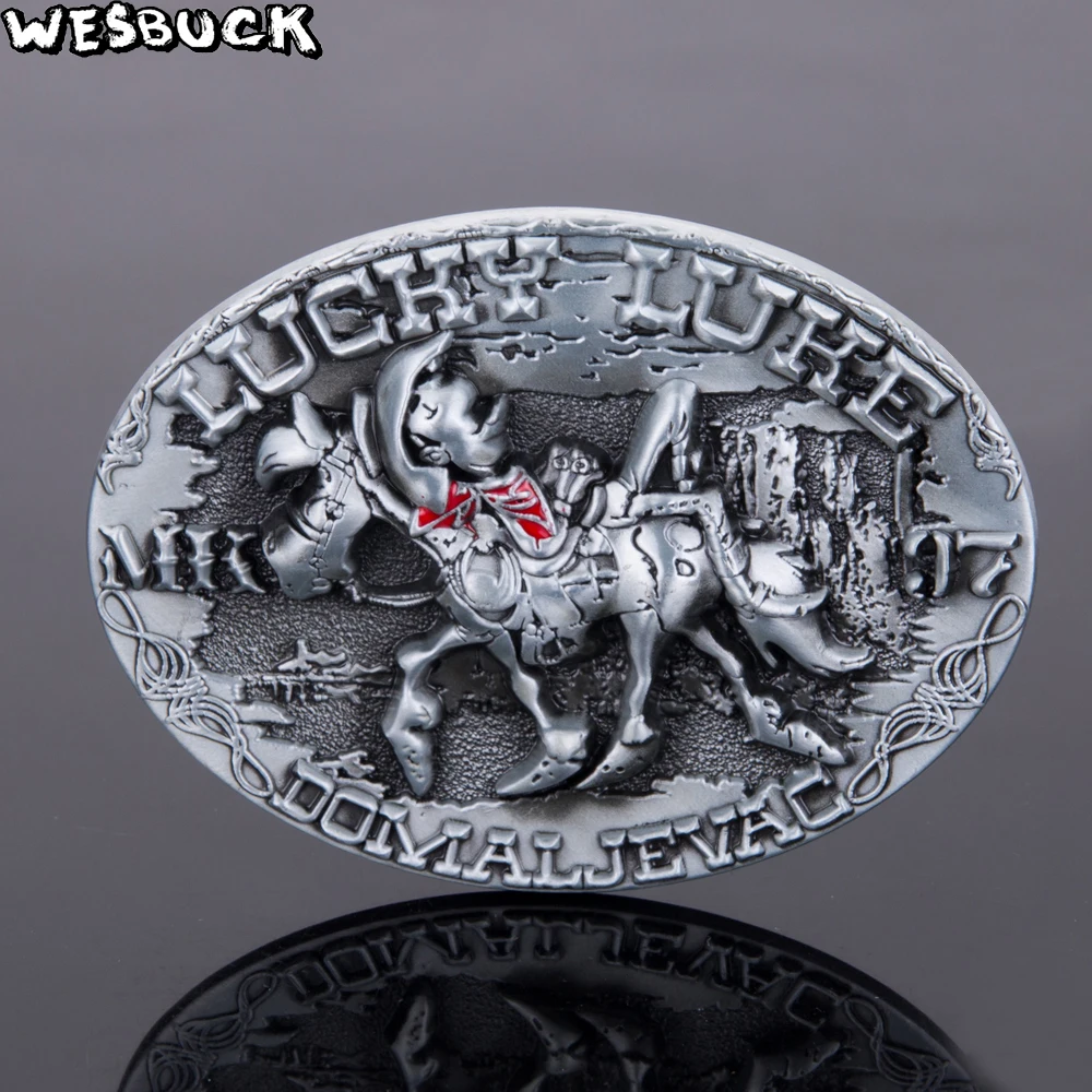 WesBuck бренд 3D Западный Lucky Luke пряжка ремня ковбой ковбойские паракордовые пряжки Роскошные Hebilla