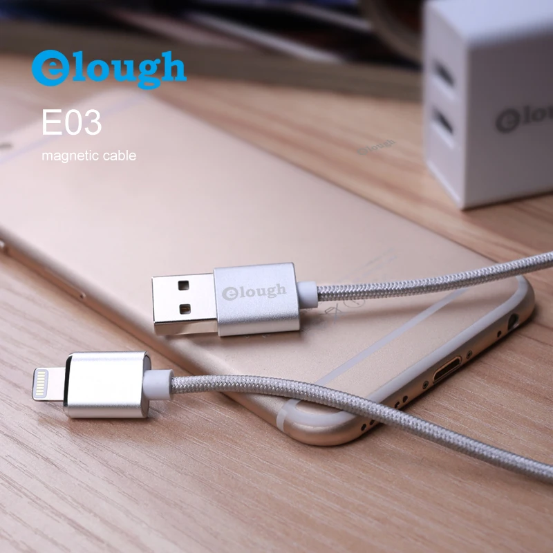 Elough E03 Magnetic Cable For iPhone XR XS Max X 6 6s 7 8 Plus 5 SE iPad Charger Mobile Phone Magnet Charge Data USB Cables Wire