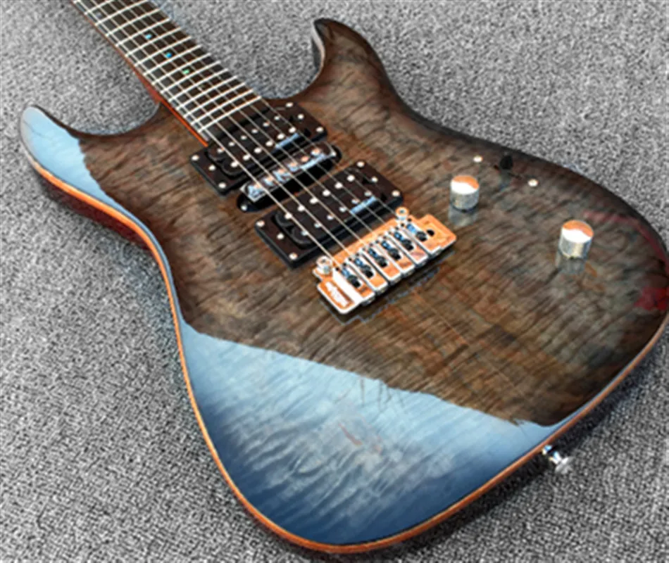 

Free delivery, 6 string electric guitar, tiger grain veneer, can be customized