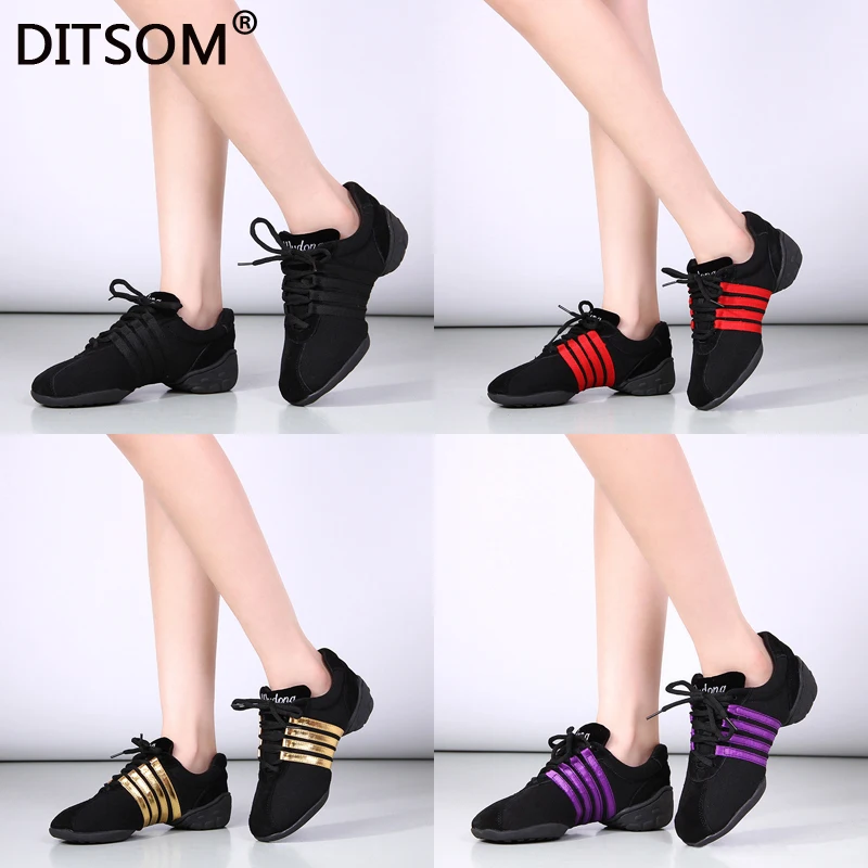 

Dancing Shoes For Women Sports Modern Dance Jazz Shoes Lace Up Lightweight Breath Fitness Trainers Dance Sneakers Practice Shoes