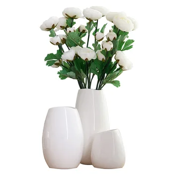 

Modern Ceramic Pure White Vase Ornaments Creative Flower Vase Desk Crafts Home Furnishings Ceramic Vase Art Decor Wedding Gifts