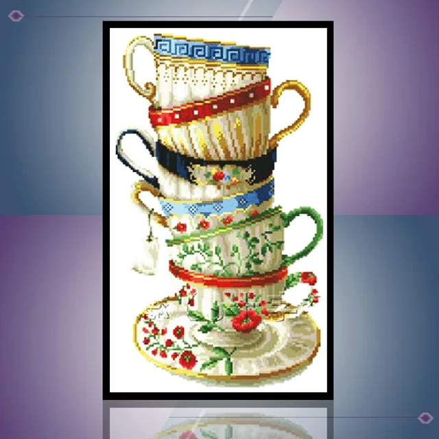 Stack Of Coffee Cups Diy Full Diamond Painting Stone Pictures Cross Stack Of Coffee Cups Diy Full Diamond Painting Stone Pictures Cross Sch Needlework Mosaic Embroidery