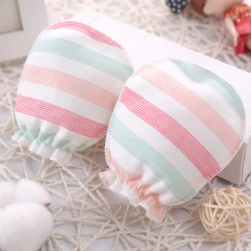 100% Cotton Baby Anti Scratching Gloves Newborn Gloves Protection Face baby Mittens Glove Infant Accessories shake baby's hand