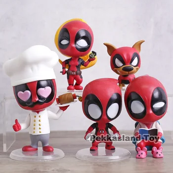 

Hot Toys Cosbaby Chef Lounging Lady Deadpool Dogpool Kidpool Headpool PVC Action Figure Collectible Model Toy