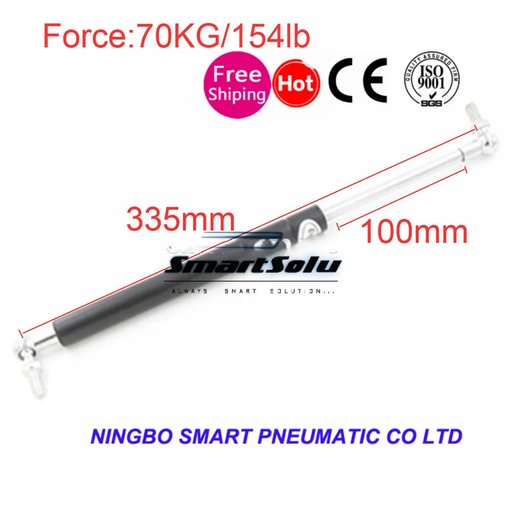 

free shipping 100mm Stroke 70KG/154lb Force Auto Gas Spring Strut Damper Ball Gas Strut Shock Spring Lift Prop Automotive