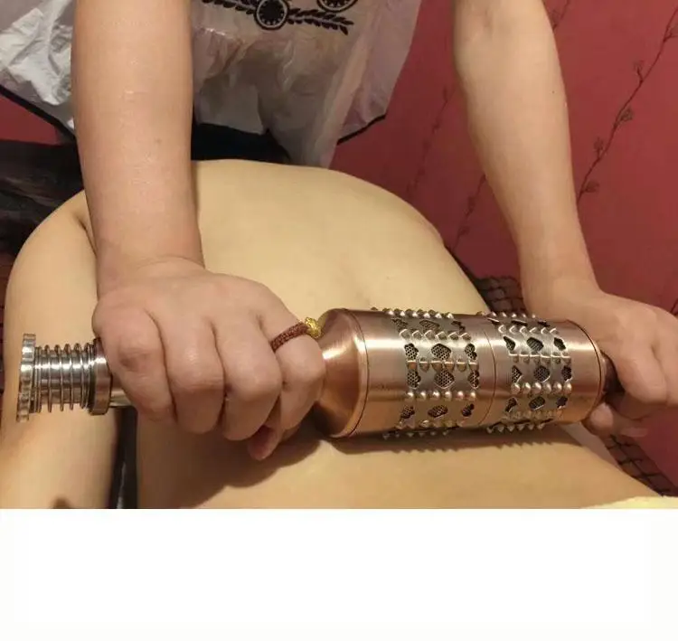 Одиночная/Двойная Массажная палочка для прогревания спины Большая бронзовая