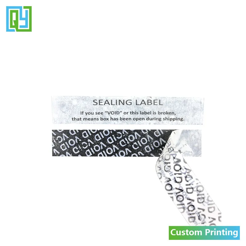 50pcs/lot 80x15mm Sealing Label If You See Void Or Label Is Broken That Means Box Was Open During Shipping Warranty Void Sticker