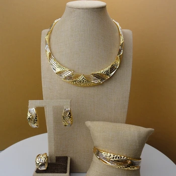 

Yuminglai 2019 New Design Luxury Dubai Jewlry Set Ladies African Jewelries FHK5384