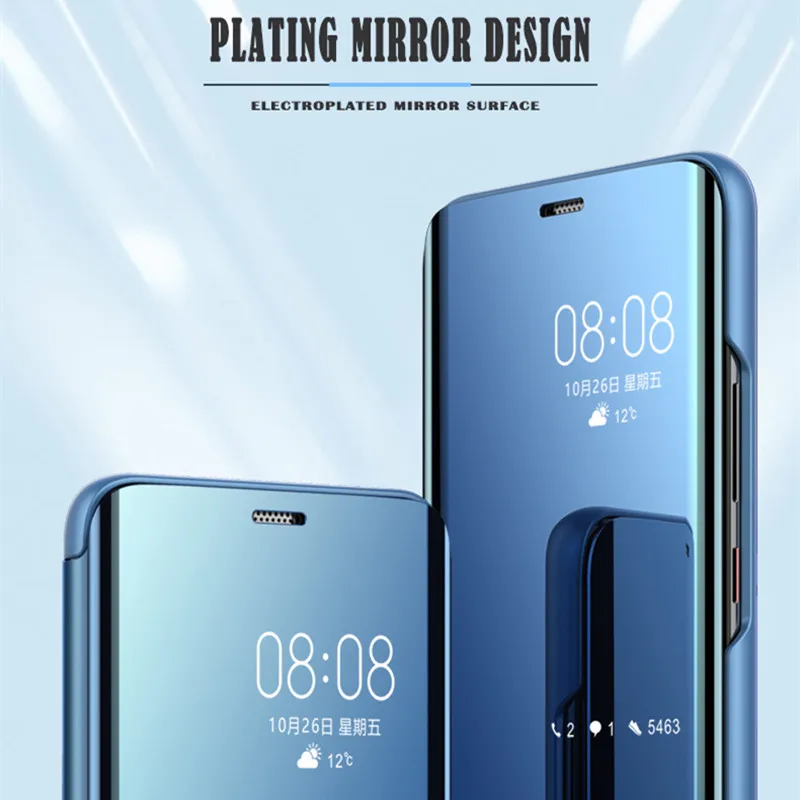 Прозрачный зеркальный флип чехол для Huawei Mate 20 10 9 8 Pro P30 P 30 Plus Lite 2017 Nova 4 3 3e 3i смарт с
