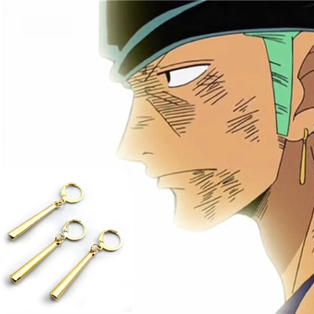 Anime One Piece Roronoa Zoro Earring Stud Earring Cosplay Custom Made