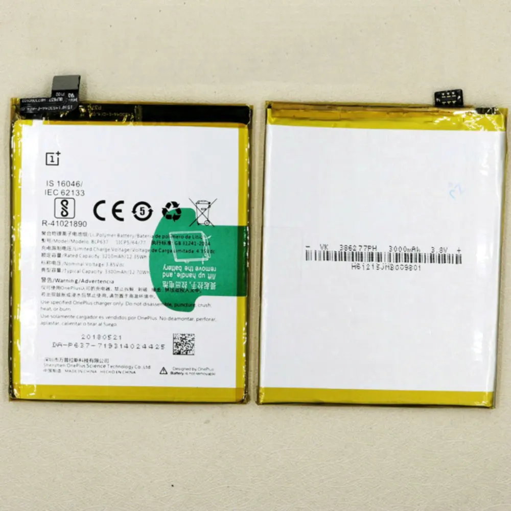 

High Quality 3300mAh BLP637 Battery For OnePlus 5 5T One Plus 5T 1+5 5T Mobile Phone