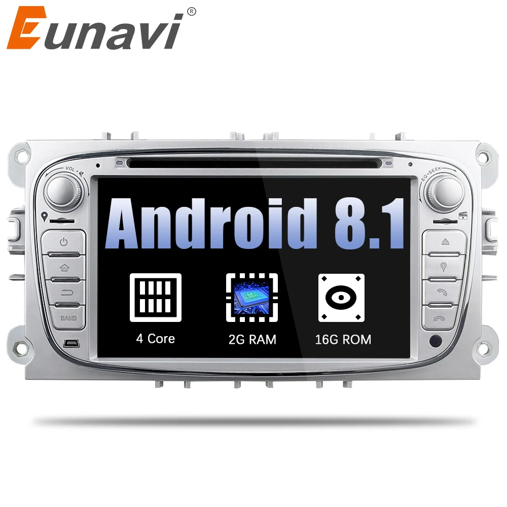 Eunavi 2 Din Android 8.1 7 inch Quad Core Car DVD Radio Stereo Player For Ford Focus Mondeo S-Max Cmax Galaxy 3G WIFI AUX Audio Eunavi 2 Din Android 8.1 7 inch Quad Core Car DVD Radio Stereo Player For Ford Focus Mondeo S-Max Cmax Galaxy 3G WIFI AUX Audio