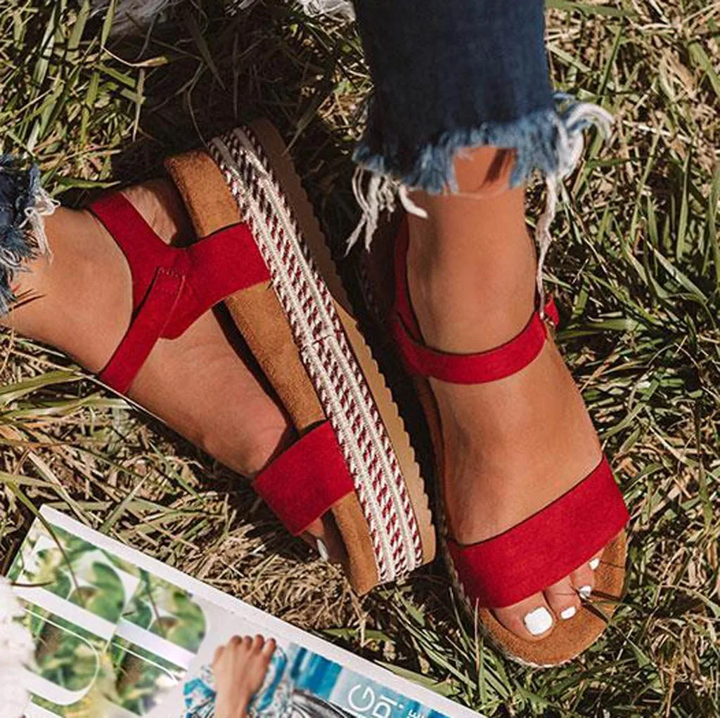 Сандалии Для женщин Туфли-танкетки босоножки на высоком каблуке летние шлепанцы Дамская обувь пляжные сандалии на платформе Дамская обувь