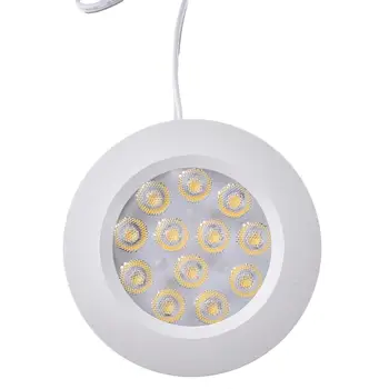 

Under Cabinet Lights Puck Light 12V Round Aluminum Shelf Kitchen Closet Lamps LED Closet Lighting Showcase Counter Night Lamp