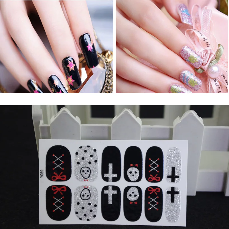 Full Nail WRAPS Art adhesive Sticker False Nails Foil decals Manicure