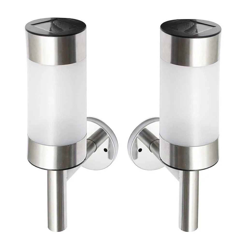 

2 Pcs/Set Solar Power LED Light Wall Mounted Outdoor Garden Path Landscape Sensor Lamp MJJ88