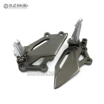 

For KAWASAKI Z 250 Z250 2013-2014 Motorcycle Front Left Right Footrest Foot Pedal Peg Pegs FootPegs Mount Bracket With Logo CNC