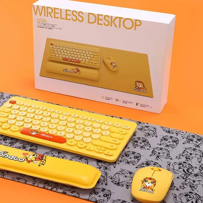 Беспроводная клавиатура USB Коврик для мыши руки в любом месте вам нужно отдых стильный дизайн с отличительным видом. Подушка набор