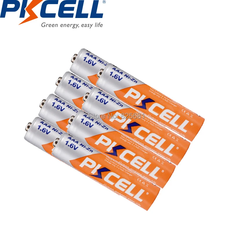 8pcs NIZN 1.6V 900MWH AAA Rechargeable Battery and Charger 4Slot EU US Plug charge 2pcs or 4pcs AA/AAA NI-ZN Batteries