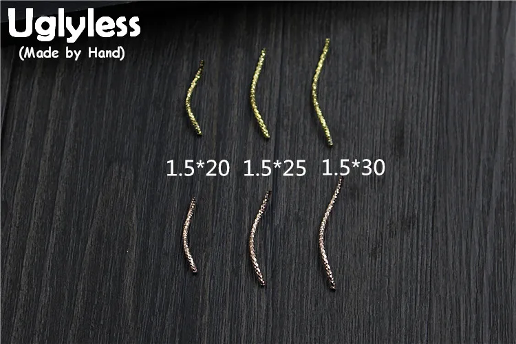 Uglyless натуральная S 925 пробы серебро труб Бисер аксессуары ювелирные изделия DIY нерегулярные изогнутые трубы Spacer Этническая выводы