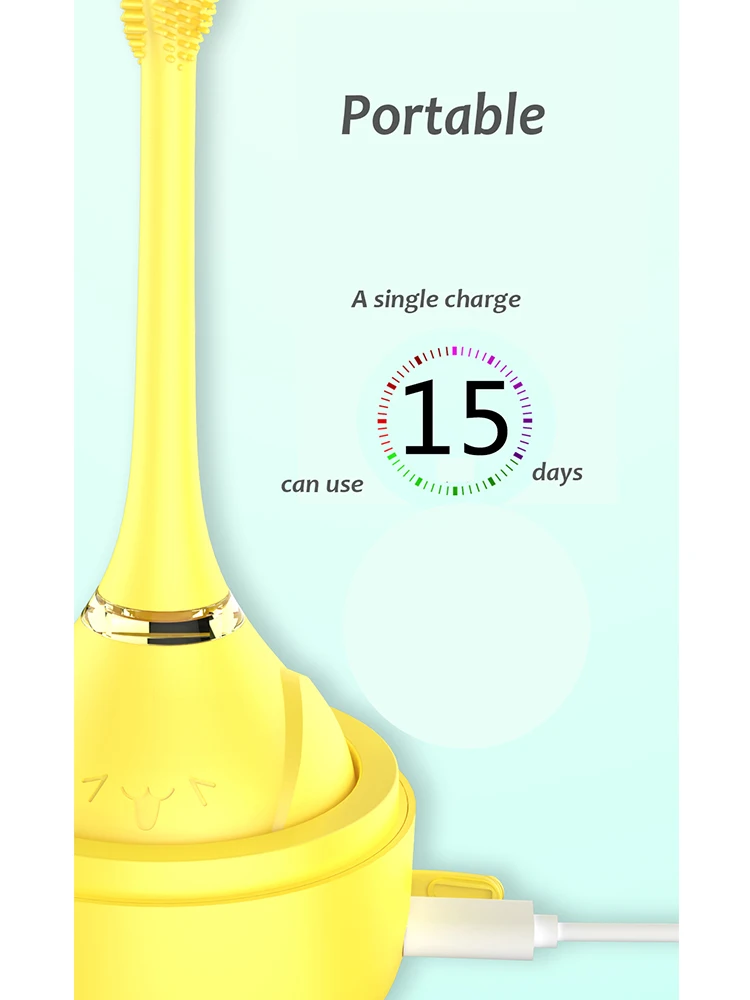 Child 3 sided electric toothbrush rechargeable for 2-10 years old soft brush 360 automatic kids electric toothbrush Child 3 sided electric toothbrush rechargeable for 2-10 years old soft brush 360 automatic kids electric toothbrush