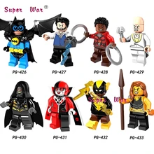 50 шт. набор гепарда черные вулканы Ulysses Klaw Nagiya Corvus Glaive доктор Eggman Харли Куинн строительные блоки игрушки для мальчиков