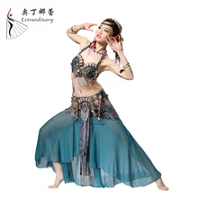 Болливуд танец костюм s Танец живота Костюм Племенной бюстгальтер от костюма для танца живота и пояса танцевальная одежда