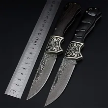 Новая горячая Открытый дамасский тактический складной нож для кемпинга выживания Высокая твердость Подарочная коллекция маленькие Ножи EDC инструменты