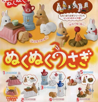 

Japanese Original Capsule Cute kawaii animal Pet bunny rabbits eating carrots gashapon figure Kids Toys Christmas Gift