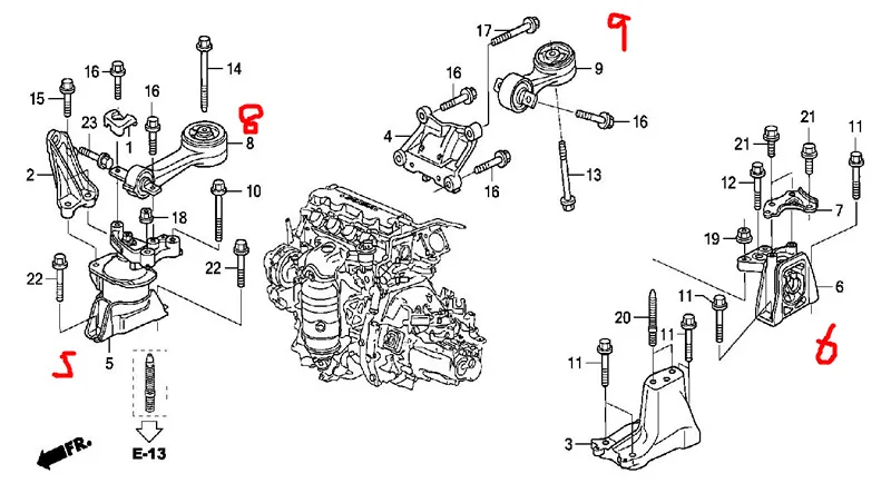 CAPQX для HONDA CIVIC 2006-2011 FA1 для 2012 CIIMO двигателя резиновое Крепление коробки передач 50820-SVA-A05