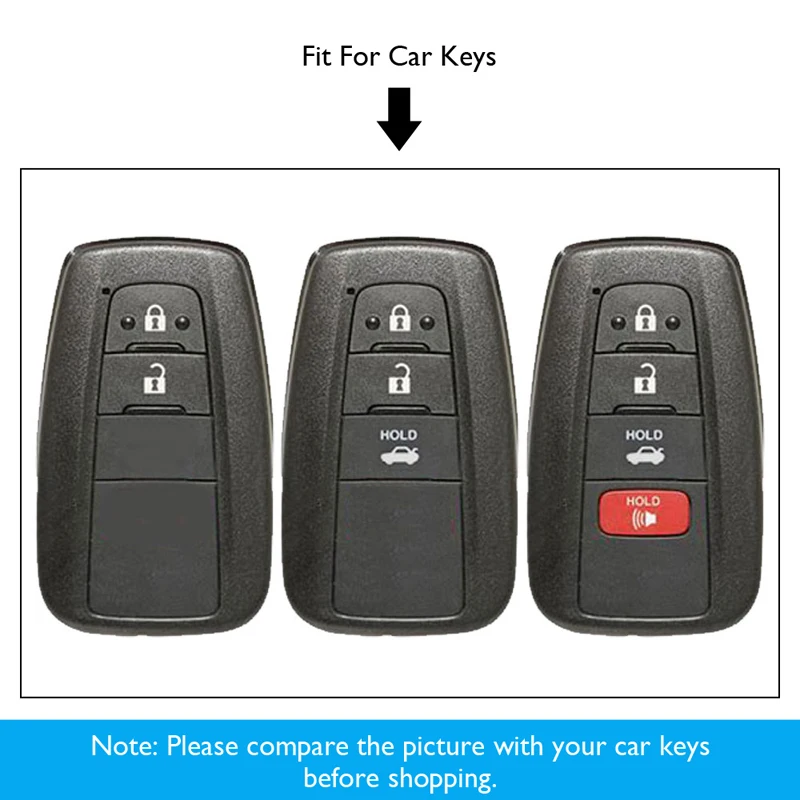 Чехол для ключей автомобиля из сплава для Toyota CHR C-HR Camry Prado Prius Corolla RAV4 брелок для ключей защитный чехол дистанционного брелока