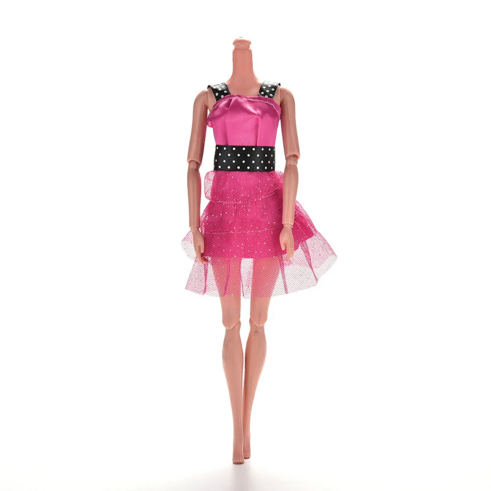Один комплект платье для куклы модная Униформа классная одежда обувь на высоком каблуке для куклы Барби аксессуары для девочек подарок игрушки - Цвет: 1PCS