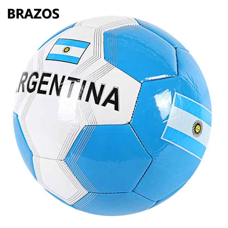 Открытый официальный размер 5 футбольный мяч для подростков футбольный мяч ПВХ Национальный флаг Futebol тренировочная спортивная машина Шов Мячи Futbol