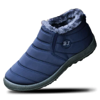 

Size 39-46 Men Winter Shoes Couple Unisex Snow Boots Warm Fur Inside Bottom Keep Warm Father Casual Boots