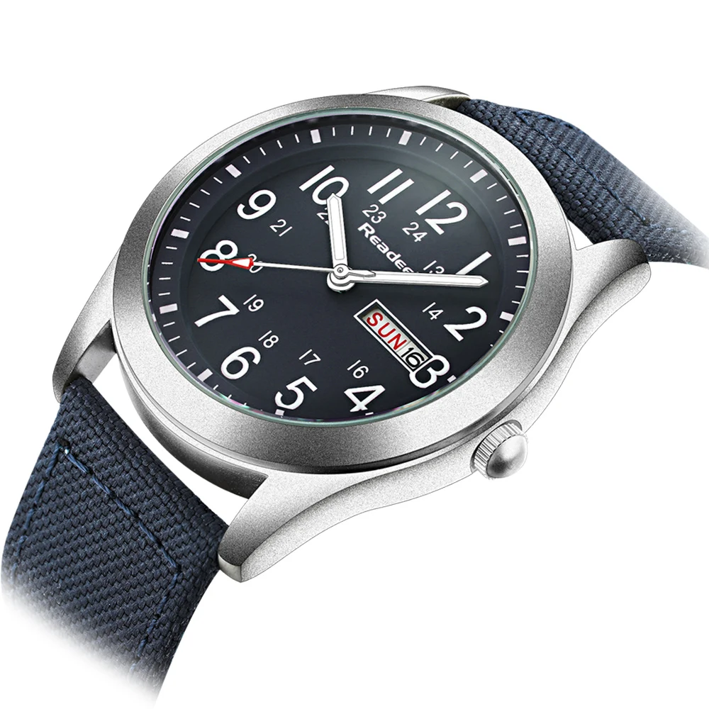 Günstige Readeel Luxus Marke Militär Uhren Männer Quarz Analog Leinwand Uhr Mann Sport Uhren Armee Military Watch Relogios Masculino
