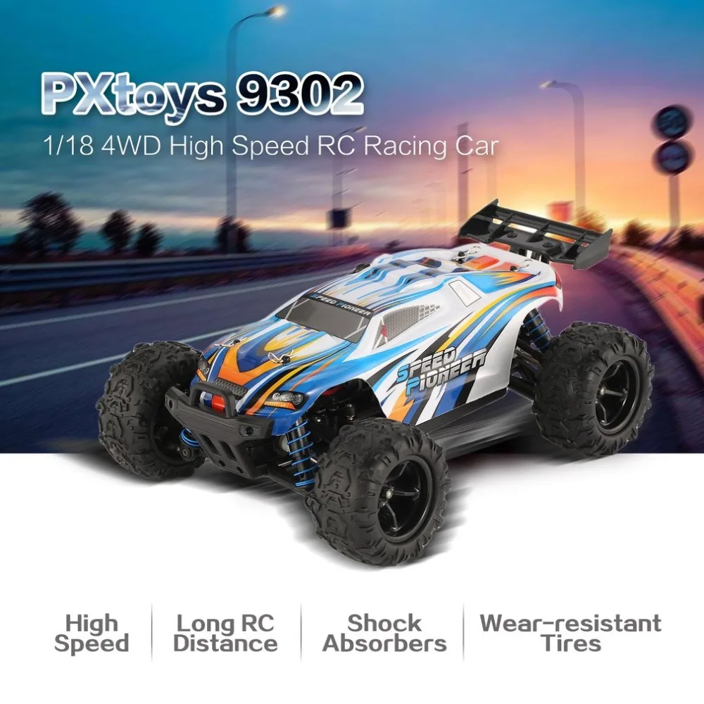 4WD внедорожных RC автомобиля PXtoys № 9302 Скорость для Pioneer 1/18 2,4 ГГц Truggy Высокая Скорость Радиоуправляемый гоночный автомобиль RTR RC Monster Truck