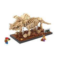 Mini Jurassic World Park Fossil Triceratops Raptor Skeleton Building Blocks Sets Bricks Kids Model Kids Creator Toys Marvel City