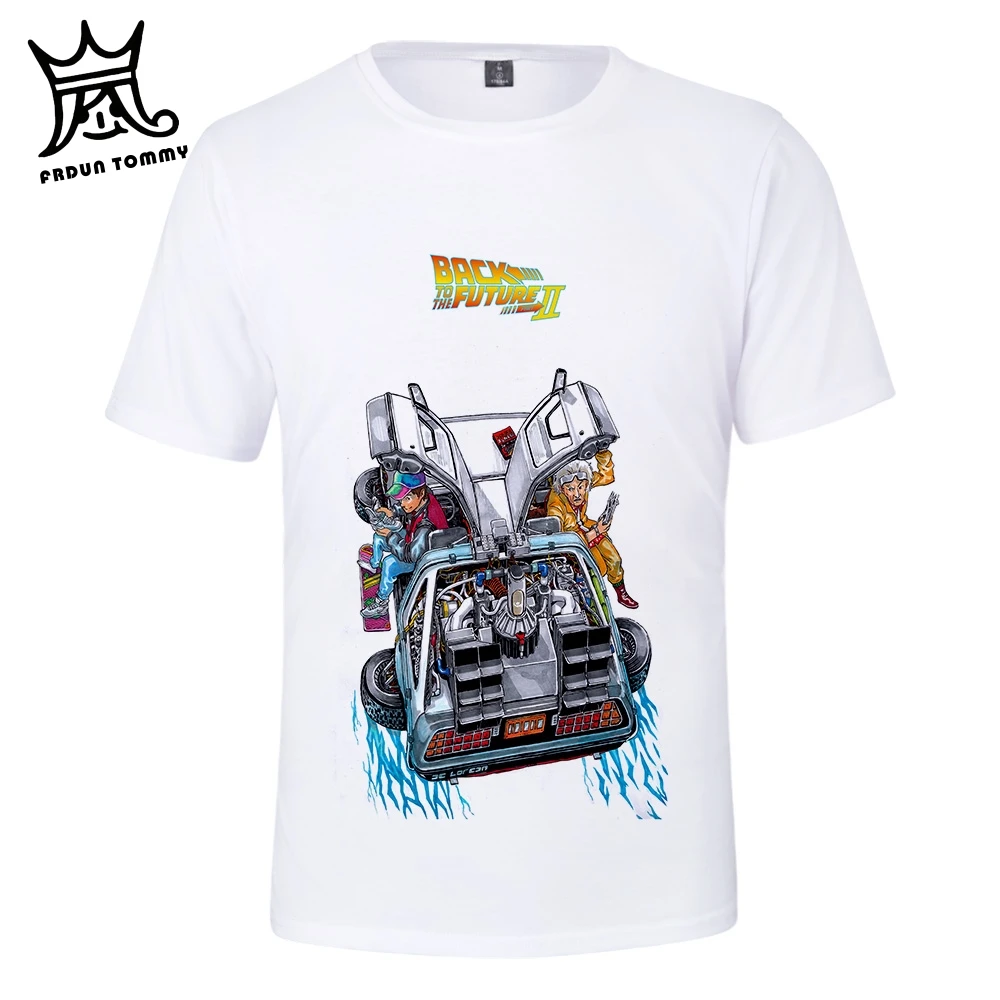 

Back to the Future men T-shirt 3D Race car Design Tshirt men kid movie 2019 Short Sleeve tshirt film summer clothe Plus Size