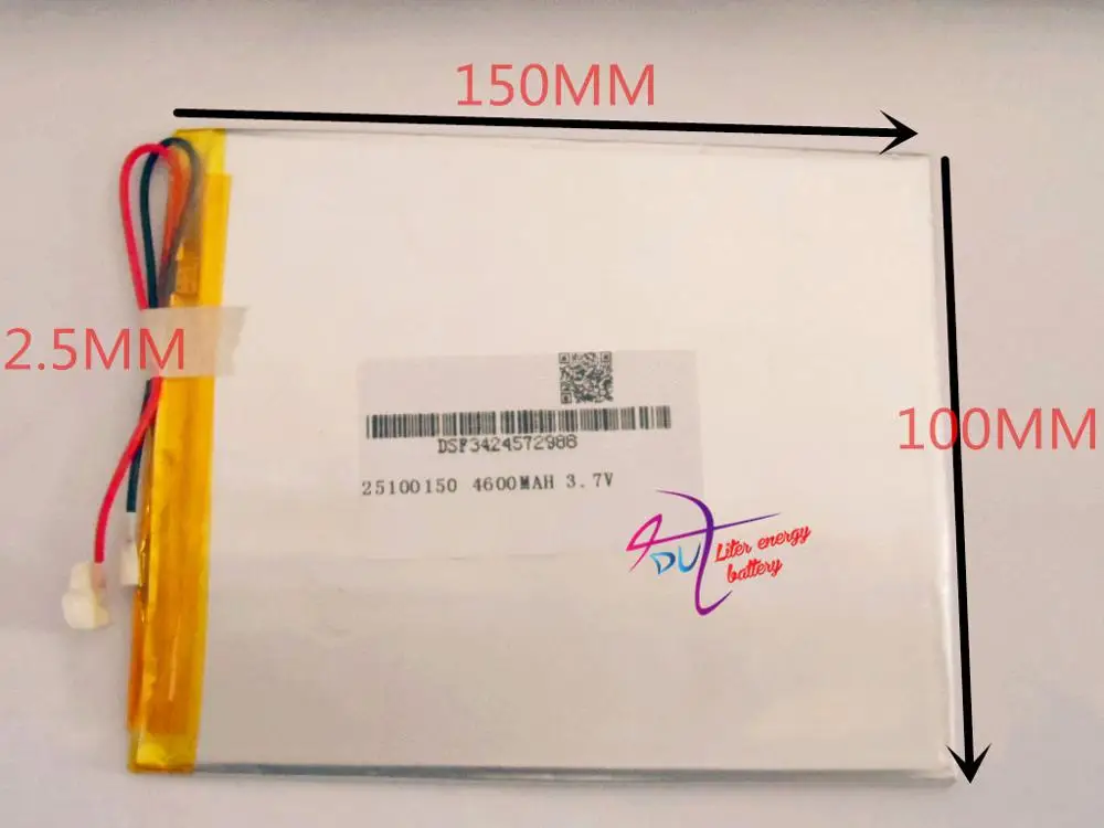 tablet battery 3.7V,4600mAH,[2599150] PLIB (polymer lithium ion battery