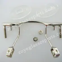 Мост очков из нержавеющей стали для очков без оправы серебристого цвета с носоупорами шайбы гайки и колпачки TB-299 в течение 2 дней