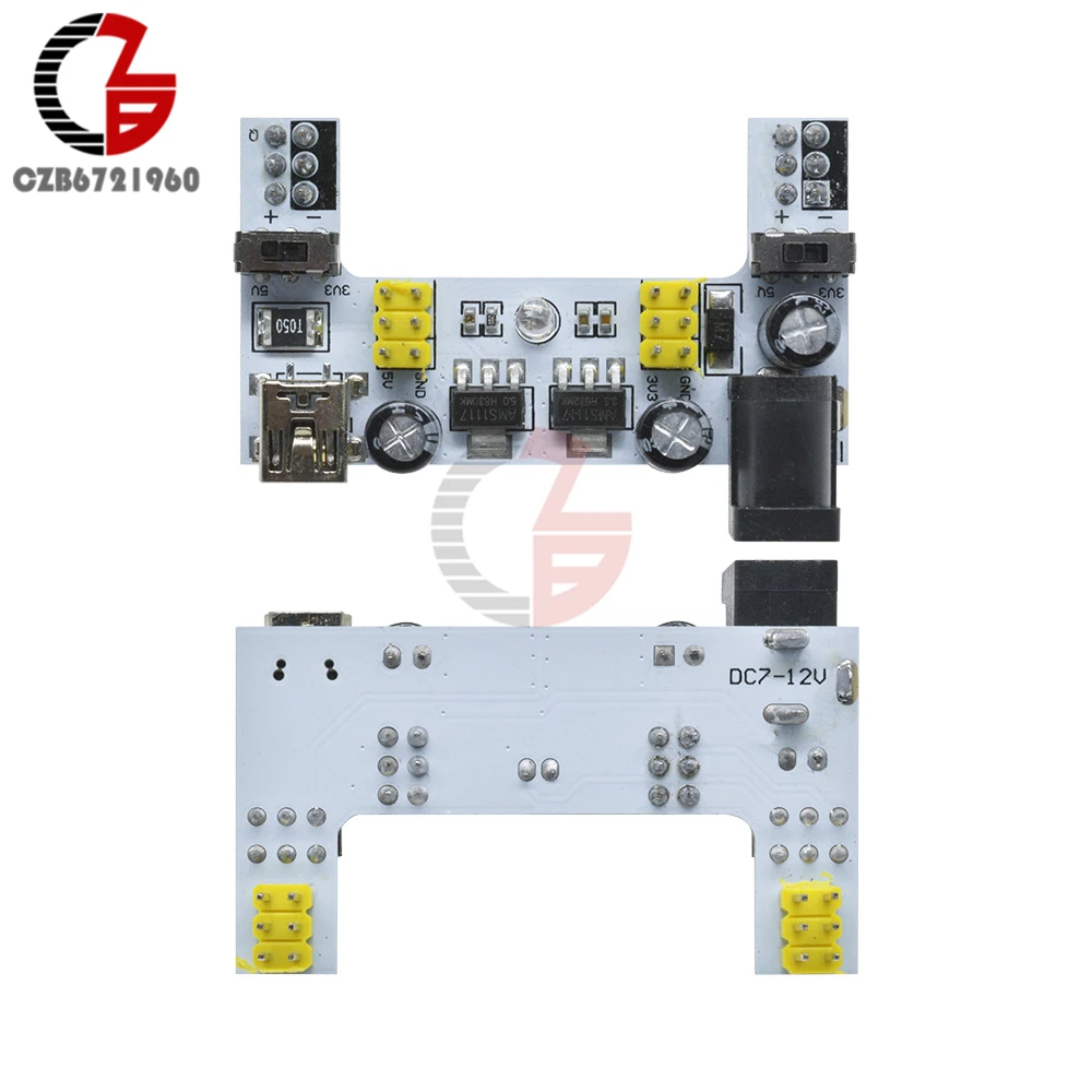 Мини-usb MB102 макетная плата питания трансформатор модуль DC 3,3 V 5V адаптер напряжения регулятор для Arduino MB 102 хлебная плата